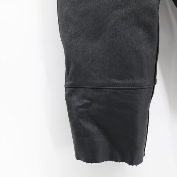 Harley Davidson Leather Motorcycle Chaps Men M Black Edgy Grunge Riding Alt Punk - Picture 10 of 16
